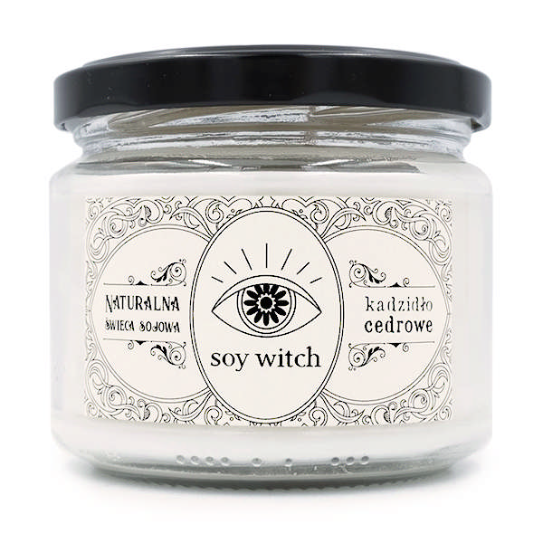 Świeca sojowa o zapachu kadzidło cedrowe