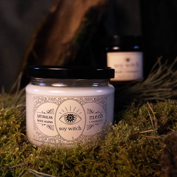Soy Witch Third Eye Mech i rozmaryn - świeca sojowa 330 ml 3 Mech i rozmaryn - Soy Witch Third Eye