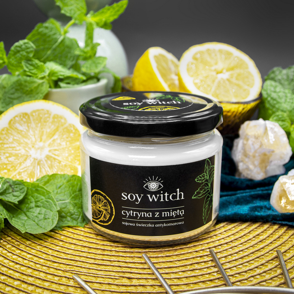 Soy Witch Cytryna z miętą - świeczka antykomarowa 2 Soy Witch - świeczka antykomarowa