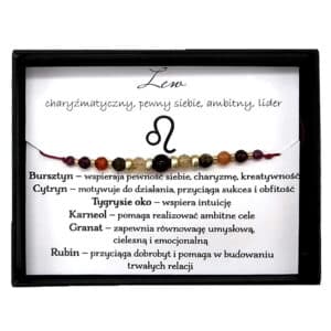 Bransoletka z kamieni naturalnych - Lew
