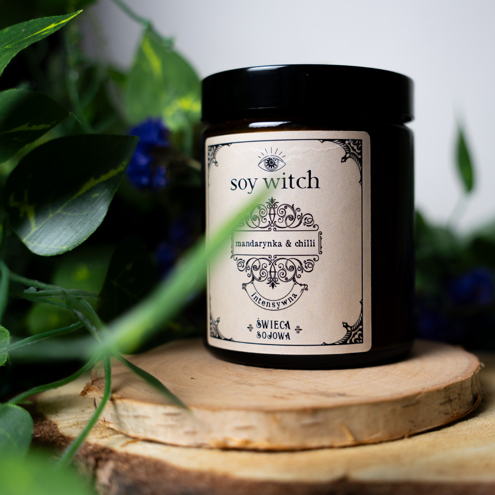 Soy Witch Mandarynka i chilli - świeca sojowa 180 ml 1 Soy Witch Mandarynka i chilli - świeca sojowa 180 ml - obrazek 2