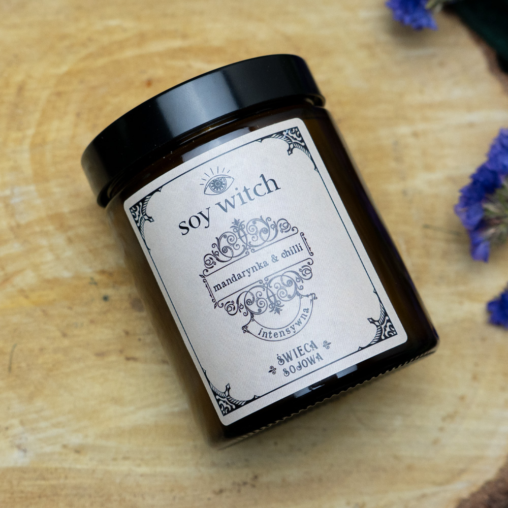 Soy Witch Mandarynka i chilli - świeca sojowa 180 ml 2 Soy Witch Mandarynka i chilli - świeca sojowa 180 ml - obrazek 3