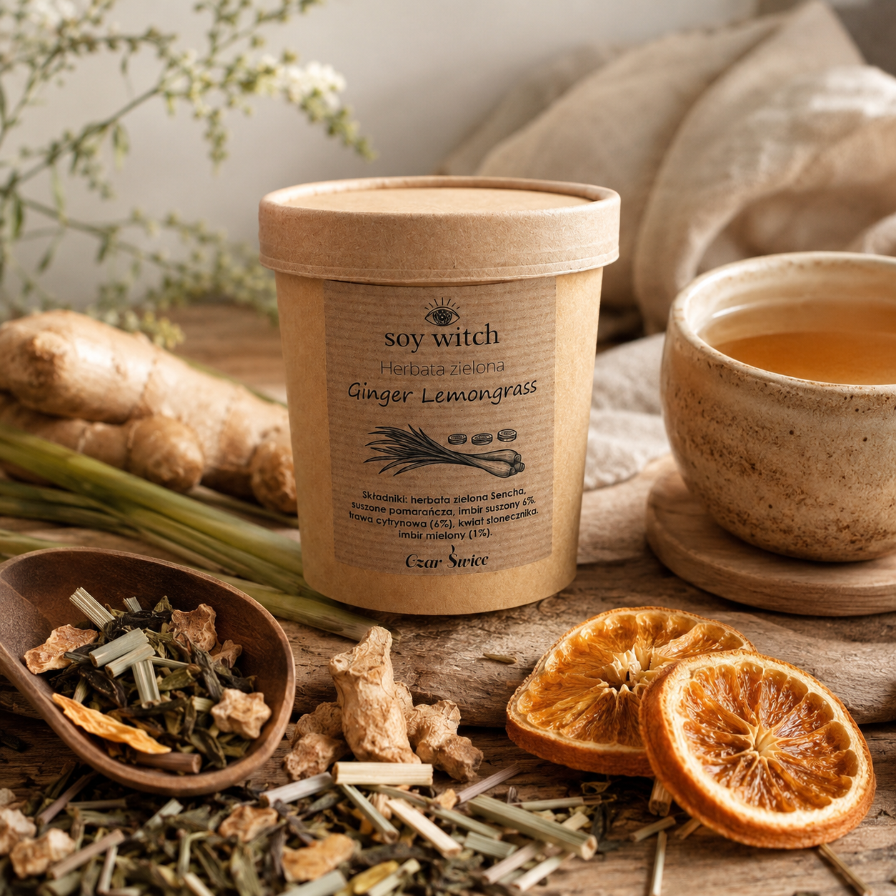 Herbata zielona - Ginger Lemongrass 3 Herbata zielona - Ginger Lemongrass - obrazek 4