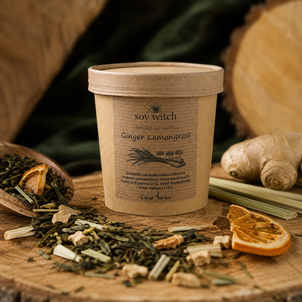 Herbata zielona - Ginger Lemongrass 1 Herbata zielona - Ginger Lemongrass - obrazek 2
