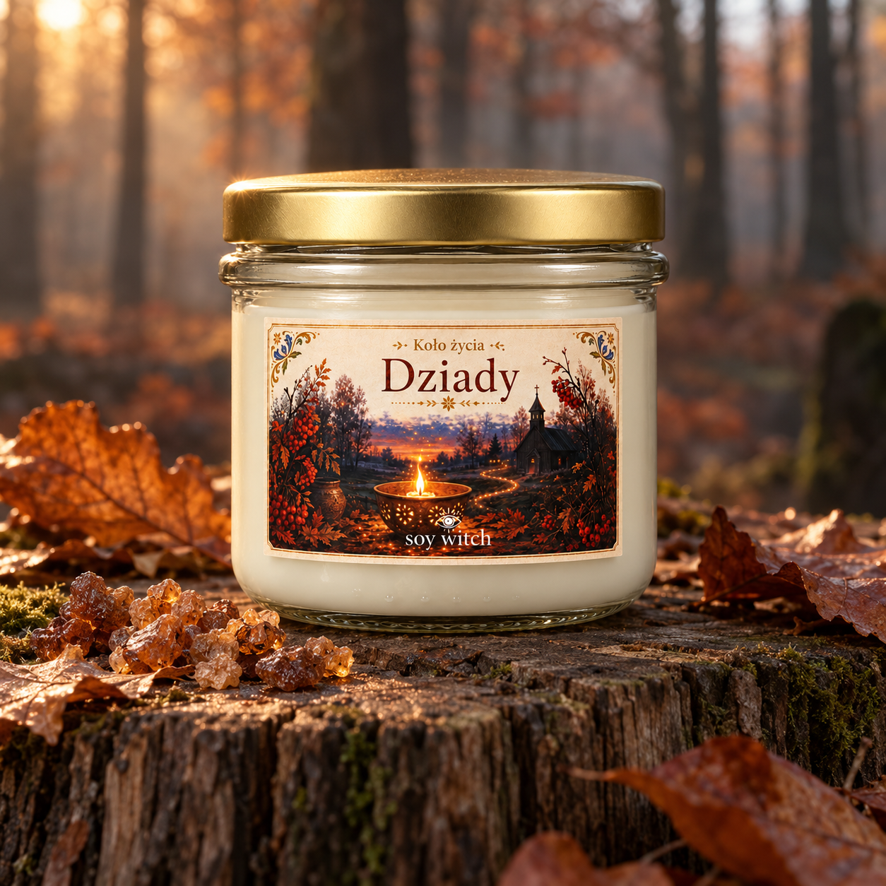 Świeca sojowa - Dziady - Koło życia 235ml 4 świeca sojowa dziady