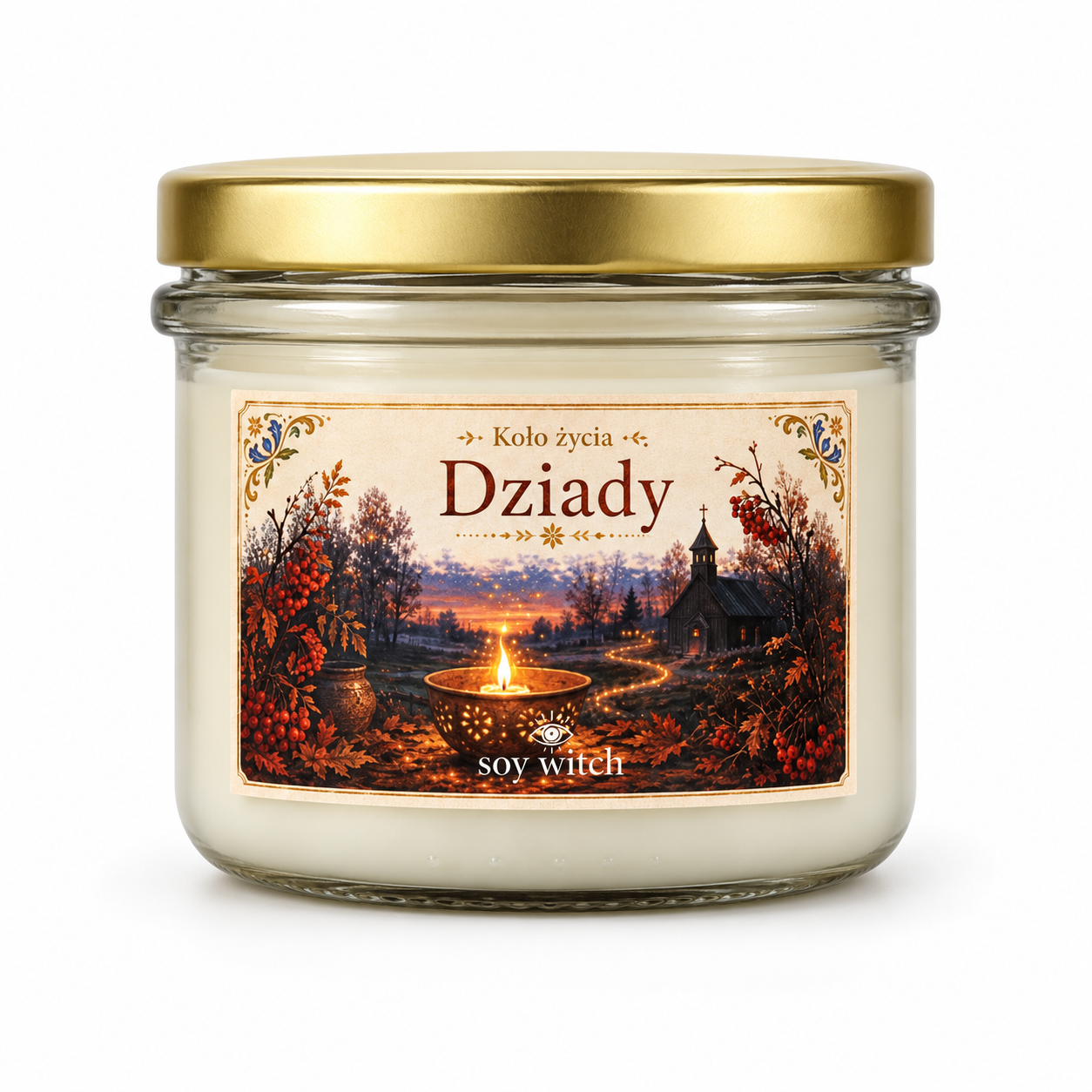 Świeca sojowa - Dziady - Koło życia 235ml 2 świeca sojowa dziady